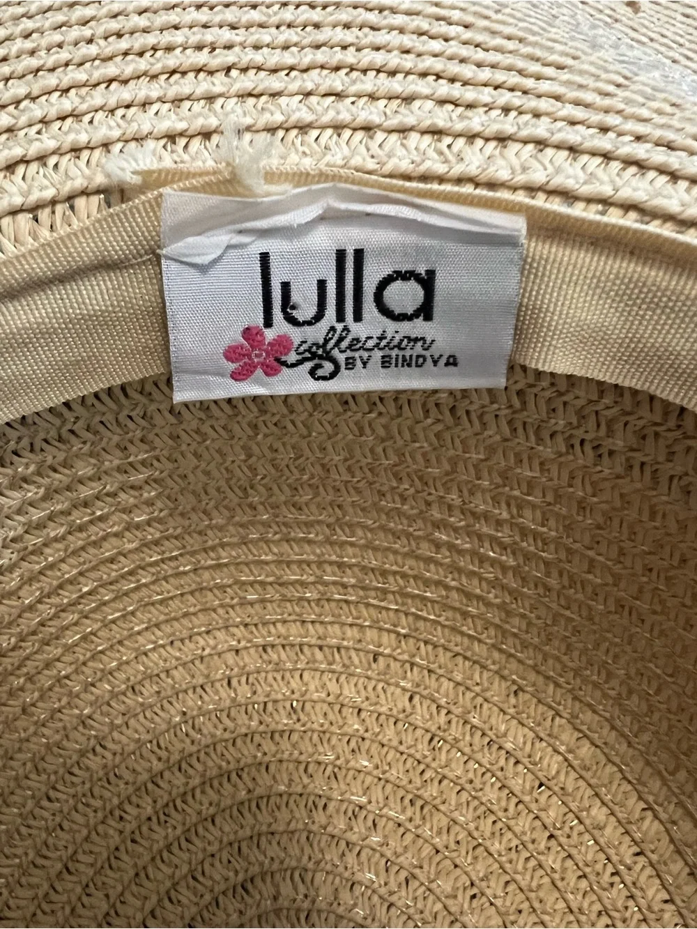 Classic Wide-Brim Straw Sun Hat with Black Band - Beige